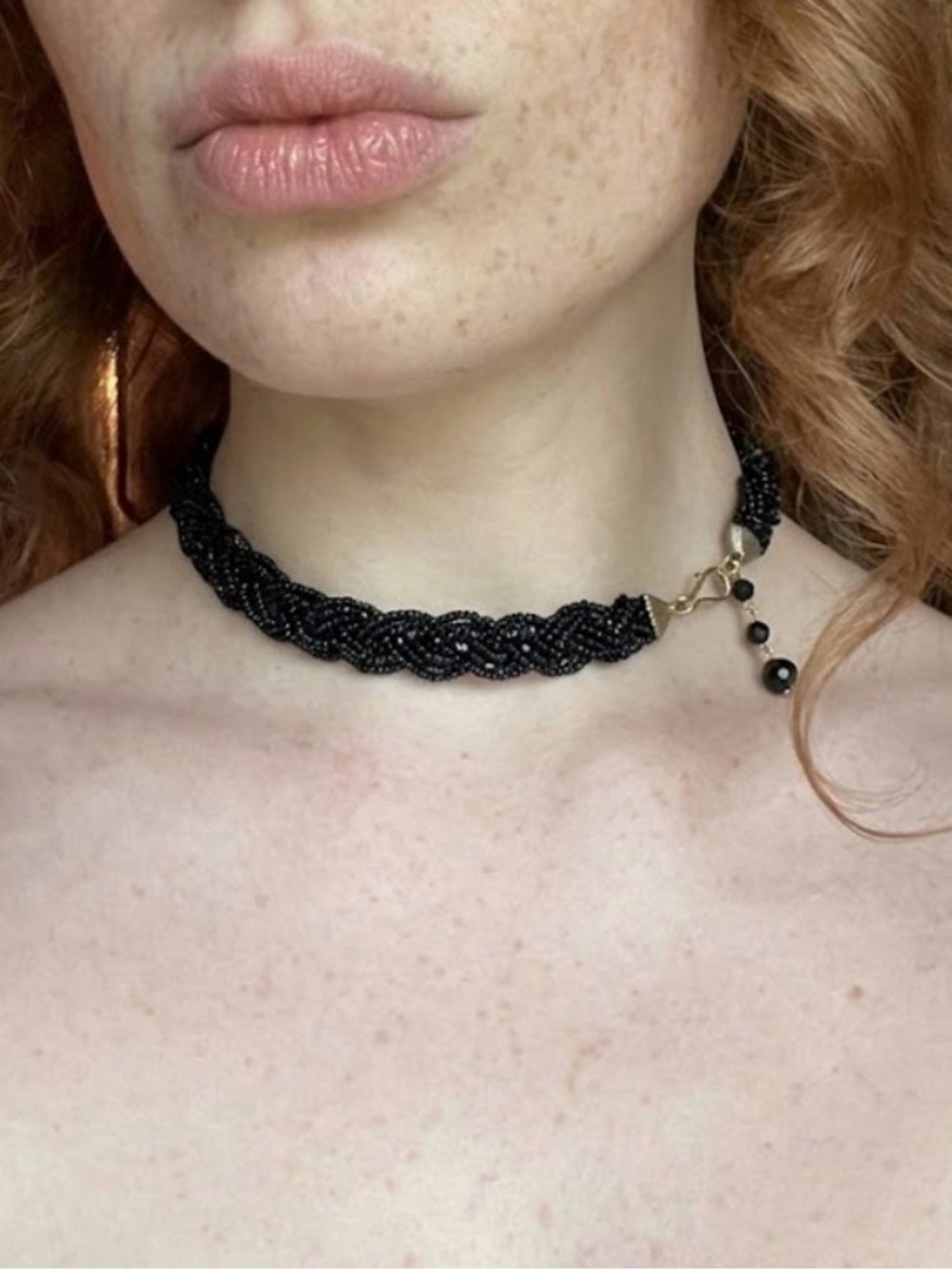 Braided Bead Choker Necklace